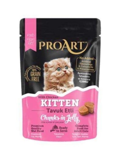 برو آرت® طعام رطب للقطط الصغيرة بالدجاج مع الجلي 8...