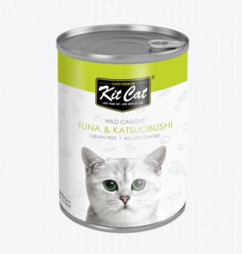 Kit cat كت كات معلب قطط بنكهة التونا وسمك البونيتو...