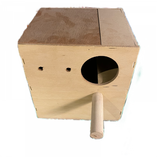 عش من الخشب لطيور الروز و الفيشر