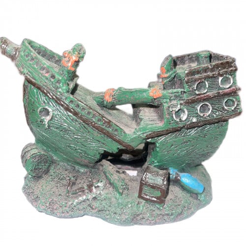 مجسم سفينة لتزيين الاحواض 8x12cm
