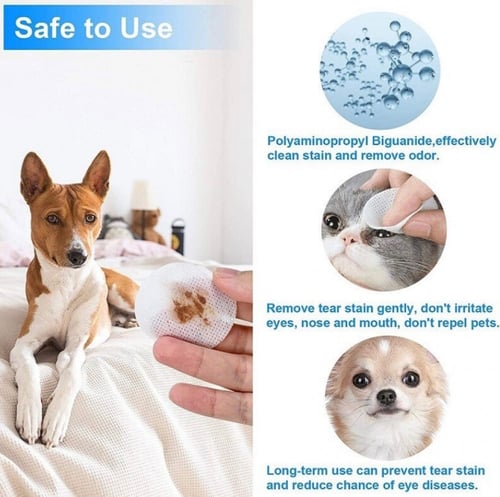مناديل مبللة لتنظيف عيون الحيوانات الاليفة 130 قطع...