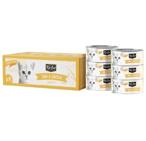 كت كات علب متعددة تونا منزوع العظم مع الدجاج 6*50غ