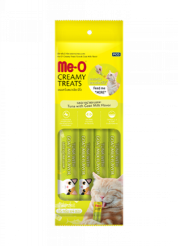 ميو مكافات للقطط بنكهة تونة مع حليب الماعز 4*15 جر...