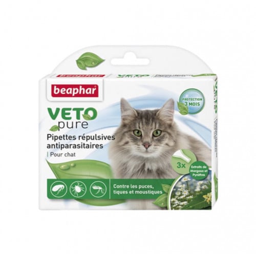 بيفار فيتو بيو قطرات طارده للبراغيث والقراد للقطط