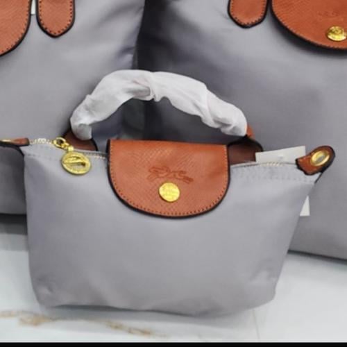 Longchamp bag, gray color, size XS