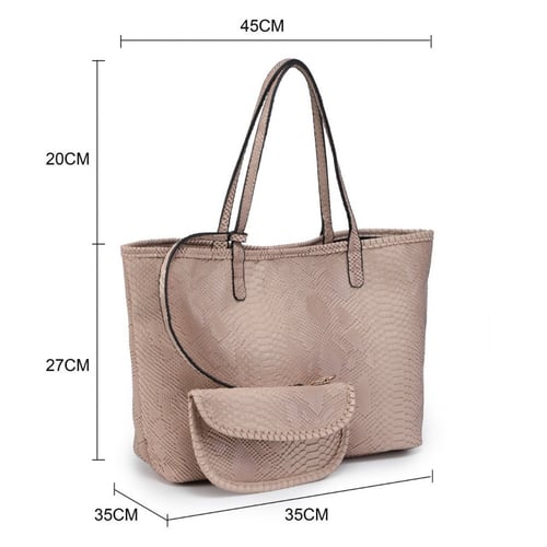 Crocodile tote bag - purple