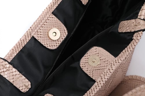 Crocodile tote bag - sky blue