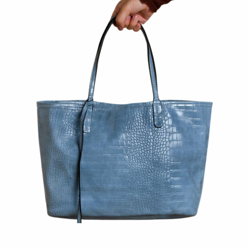 Crocodile tote bag - sky blue