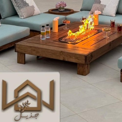 طاولة تدفئه منقل نار غاز بلا دخان أو روائح