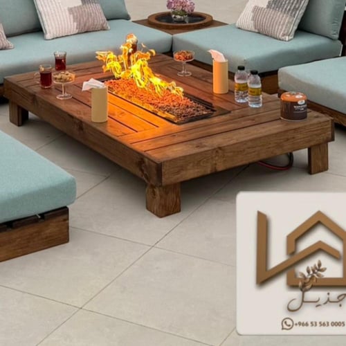 طاولة تدفئه منقل نار غاز بلا دخان أو روائح