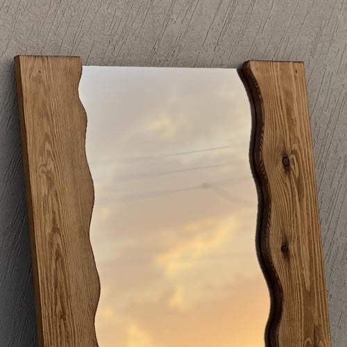 مرايا خشب طبيعي معتق