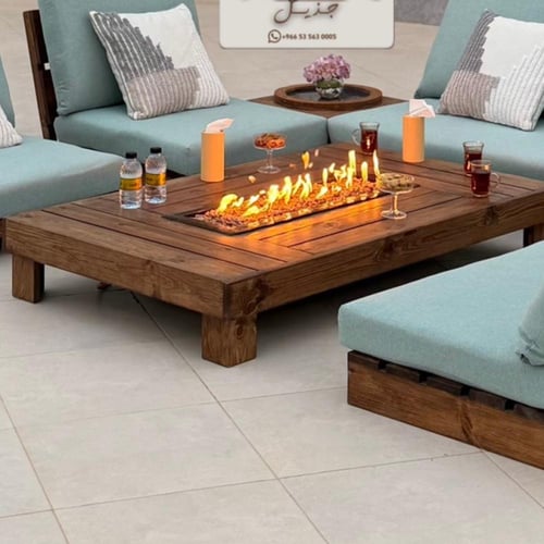طاولة تدفئه منقل نار غاز بلا دخان أو روائح