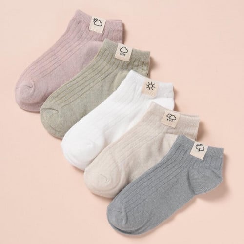 طقم جوارب 5 قطع أحوال الطقس الوان متعدده