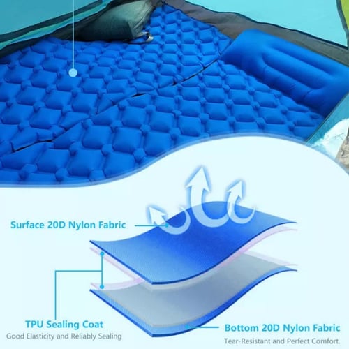 مرتبة هوائية للتخيم قابله للنفخ والطي للرحلات والت...