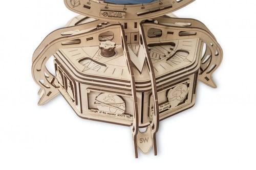 كرة ارضية بالون البني الجذاب بقاعدة النحاسي مميزة-...