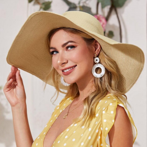 قبعة شاطئ / حواف كبيره