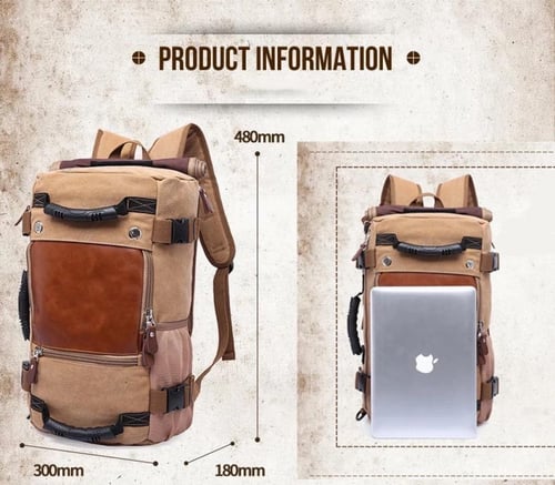 شنطة سفر كتف للرجال و النساء لون جملي بني