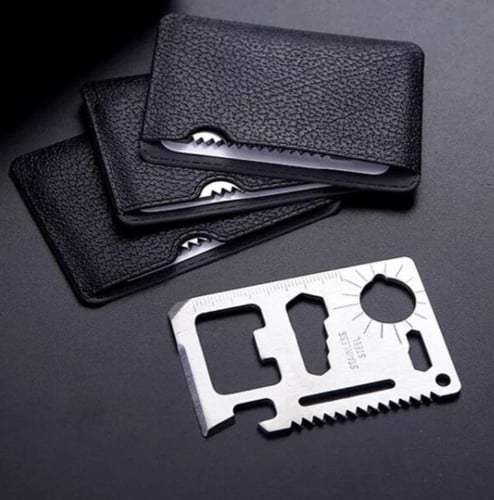 بطاقة حديد متعددة الوظائف باللون الاسود و الفضي