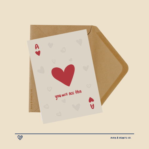 بطاقة اهداء Huda & heart - You will ace this