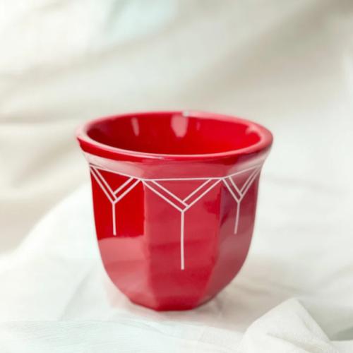 كوب الفنجان ( أحمر ) - سادهـ