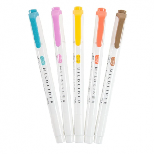 أقلام تظليل mildliner - مجموعة من 5