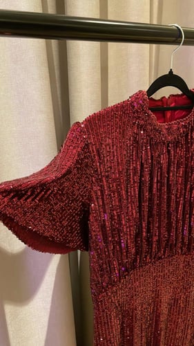 فستان برغندي | Burgundy Dress