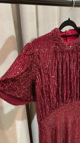 فستان برغندي | Burgundy Dress