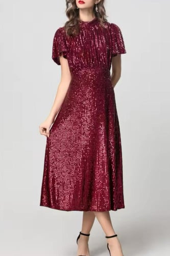 فستان برغندي | Burgundy Dress