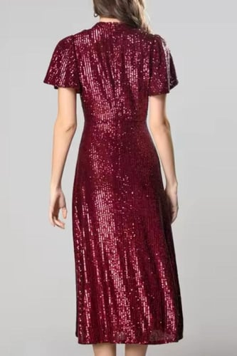 فستان برغندي | Burgundy Dress