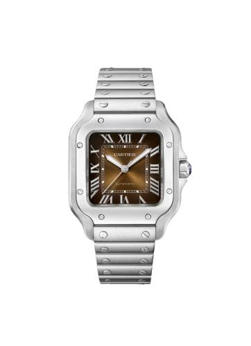 Cartier Santos de Cartier watch, brown dial, large size