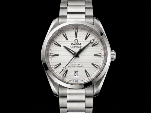 Omega Seamaster Aqua Terra Men's 38mm Steel White Dial Silver Striped Black Hands Steel Bracelet with Package ⌚