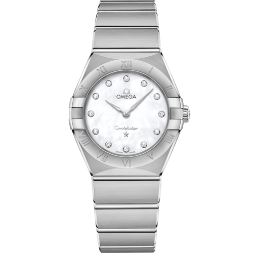 Omega Constellation Women's 29mm Full Steel Roman Numeral Bezel Diamond Dial