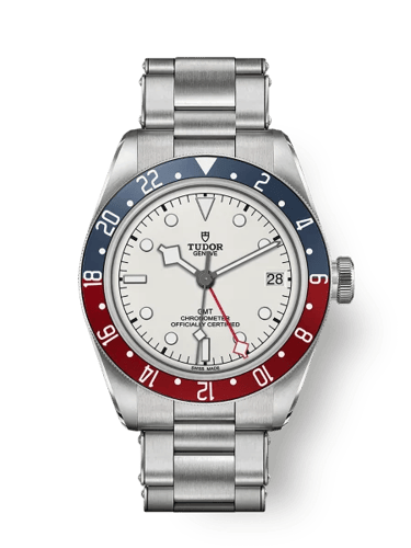 Tudor Black Bay GMT 41mm White Dial Full Silver Pepsi Frame