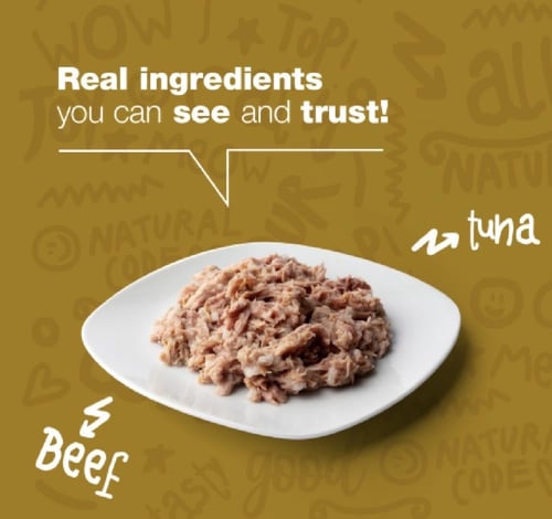 ناتشرال كود 12 تونا وللحم البقري للقطط 85جرام