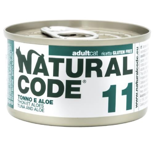ناتشرال كود11 تونا والالوة فير للقطط 85جرام