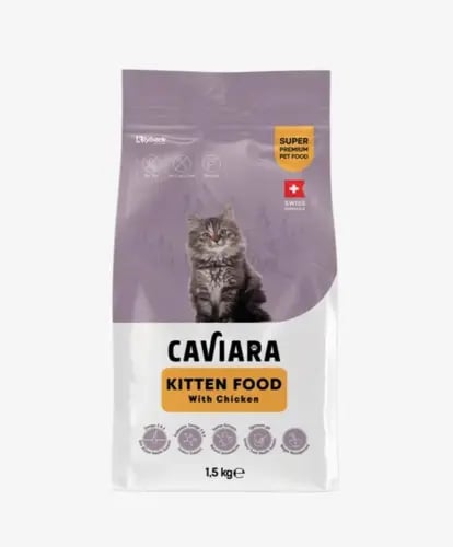 كافيارا طعام جاف بالدجاج لقطط الصغيرة 1.5 KG