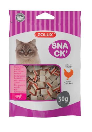 زولكس سناك مكافآت ساندويتش دجاج للقطط 50غ