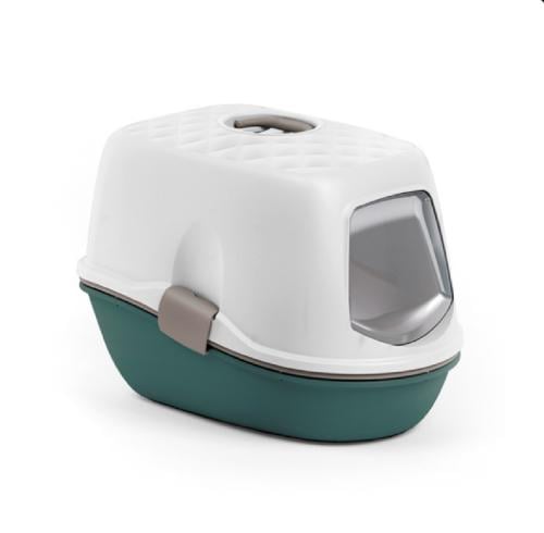 صندوق رمل مع فلتر اخضر للقطط