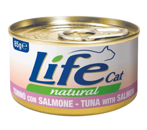 معلبات لايف كات تونا مع السالمون ( 85g )