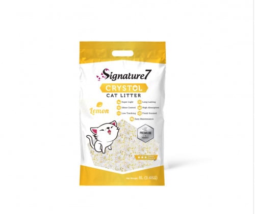 سيقنتشر7 رمل بينتونايت للقطط برائحة الليمون 8لتر