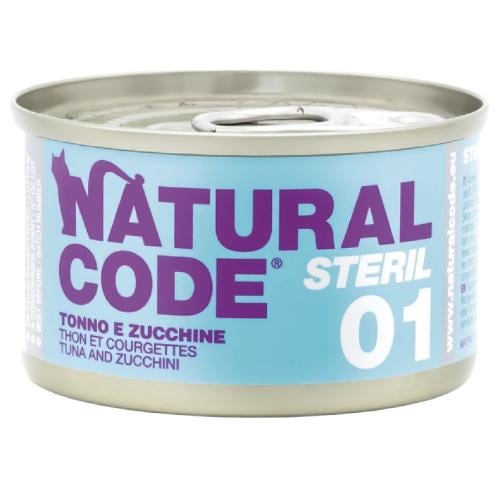 ناتشرال كود اس تي 01 تونا وكوسة للقطط 85جرام