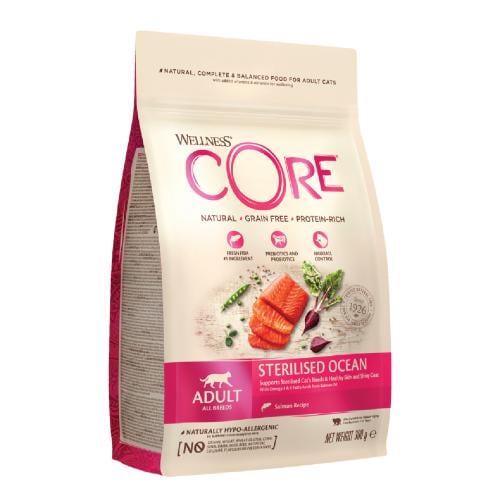 ويلنس كور اوشن طعام جاف بالسلمون للقطط لمعقمة