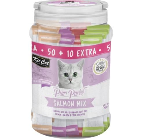 كت كات مكافاة حزمة متنوعةسالمون (50+15x10جرام)