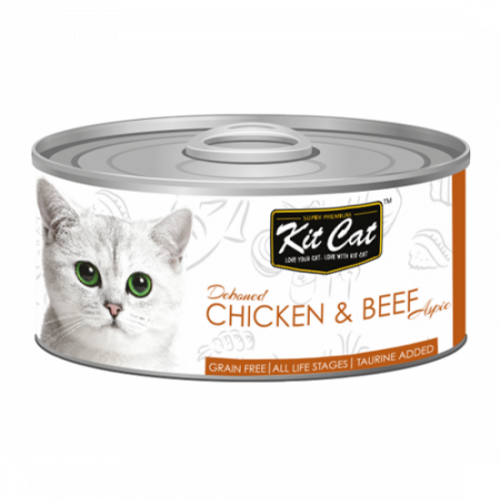 كت كات معلبات الدجاج ولحم البقر 80غ