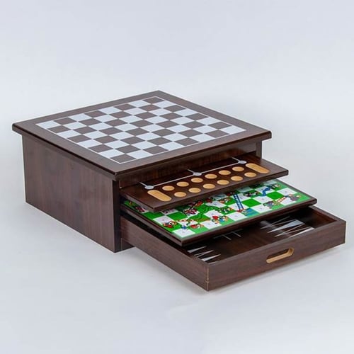 صندوق الألعاب الخشبي 10 في 1 من توي جوي