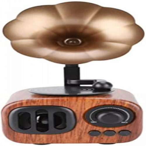 مكبر صوت بلوتوث محمول JLHBM-P، على شكل جراموفون تق...