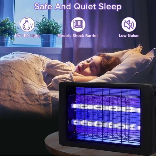 صاعق بعوض كهربائي بمصباح LED بقوة 20 واط لقتل الحش...