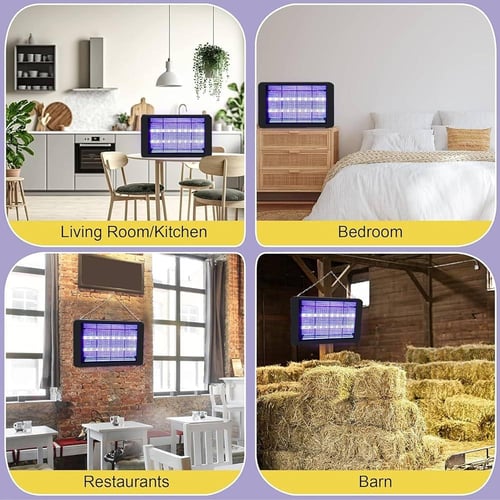 صاعق بعوض كهربائي بمصباح LED بقوة 20 واط لقتل الحش...