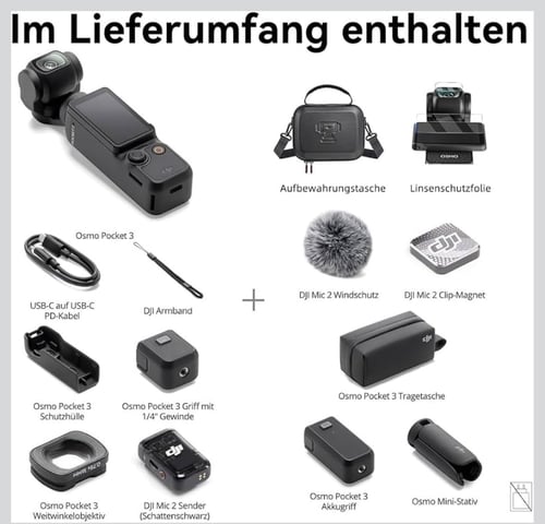 مجموعة كاميرا دي جيه اوسمو بوكيت 3 كرييتور - DJI O...