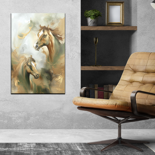 لوحة خيول وورد جذابة لمنزلك بسعر مخفض | شحن مجاني
